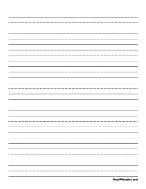 Black and White Handwriting Paper (5/8-inch Portrait) - Letter