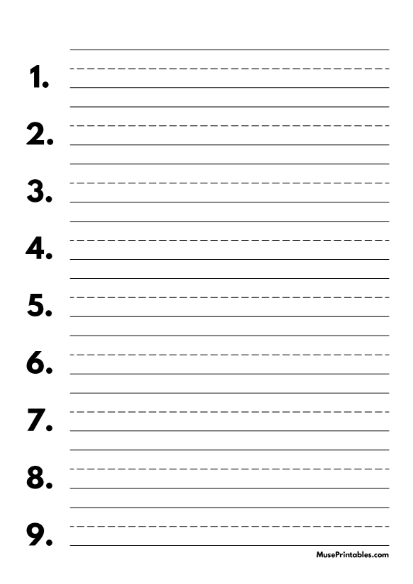 Black and White Numbered Handwriting Paper (3/4-inch Portrait): A4-sized paper (8.27 x 11.69)