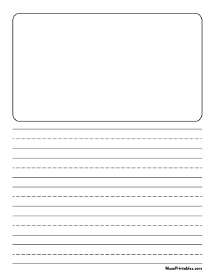 Black and White Story Handwriting Paper (3/4-inch Portrait) - Letter