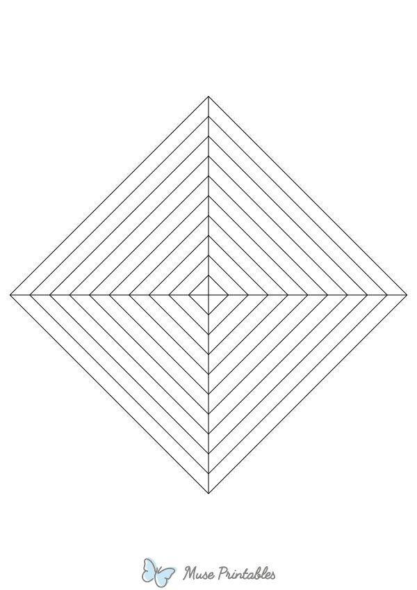Black Concentric Square Graph Paper : A4-sized paper (8.27 x 11.69)