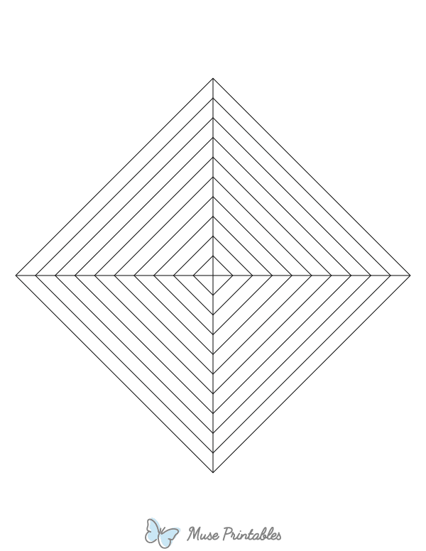 Black Concentric Square Graph Paper : Letter-sized paper (8.5 x 11)