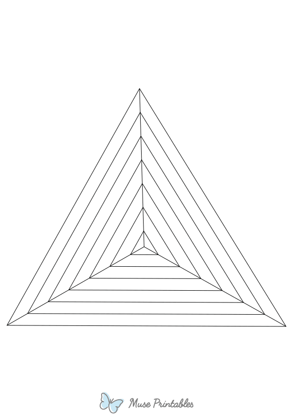 Black Concentric Triangle Graph Paper : A4-sized paper (8.27 x 11.69)