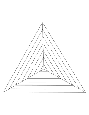 Black Concentric Triangle Graph Paper  - Letter