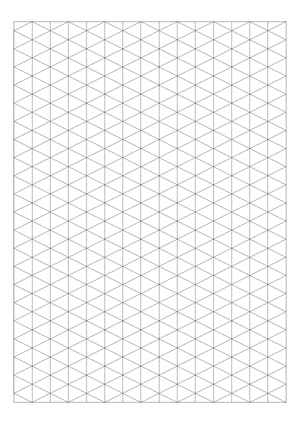 Black Isometric Graph Paper  - A4