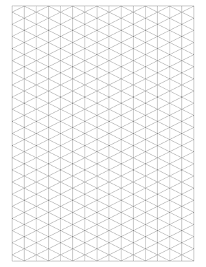 Black Isometric Graph Paper  - Letter