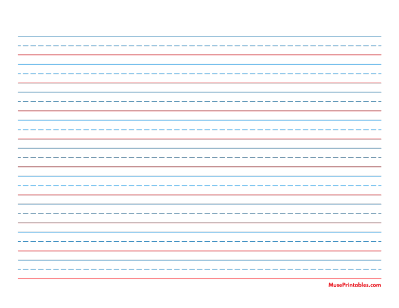 Red And Blue Lined Handwriting Paper Printable Printa vrogue co