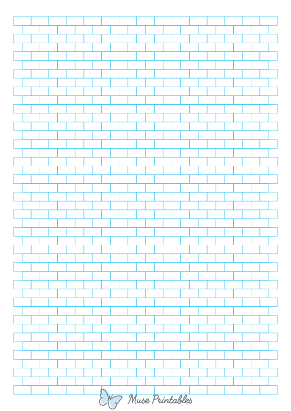 Blue Brick Graph Paper : A4-sized paper (8.27 x 11.69)