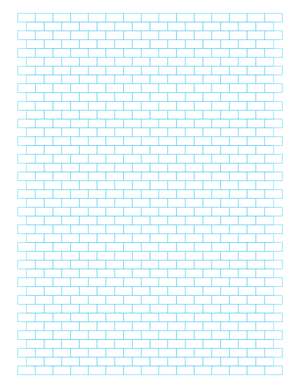 Blue Brick Graph Paper  - Letter