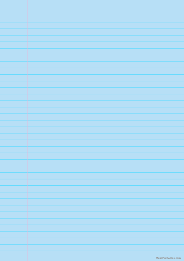 Blue College Ruled Notebook Paper: A4-sized paper (8.27 x 11.69)