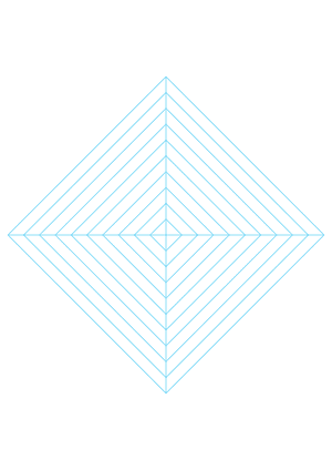 Blue Concentric Square Graph Paper  - A4
