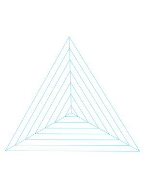 Blue Concentric Triangle Graph Paper  - Letter