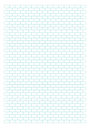 Blue Green Brick Graph Paper  - A4