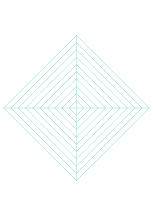Blue Green Concentric Square Graph Paper  - A4