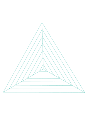 Blue Green Concentric Triangle Graph Paper  - Letter