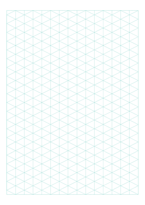Blue Green Isometric Graph Paper  - A4