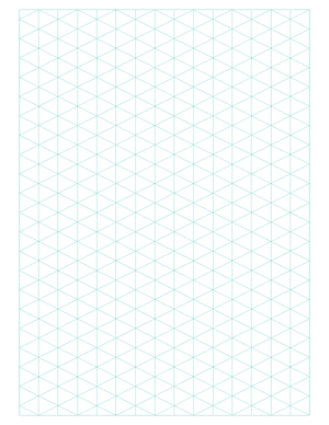 Blue Green Isometric Graph Paper  - Letter