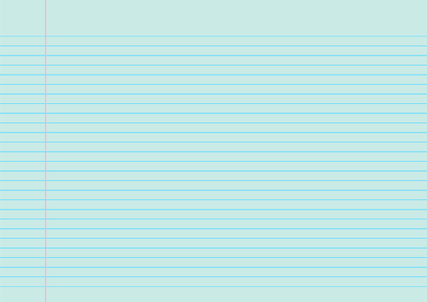 Blue-Green Landscape Narrow Ruled Notebook Paper: A4-sized paper (8.27 x 11.69)