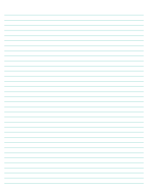 Blue-Green Lined Paper College Ruled - Letter