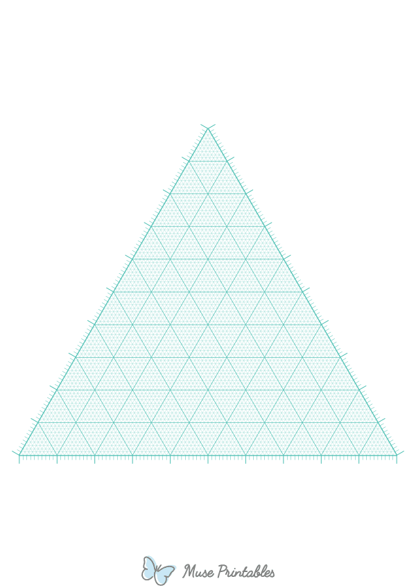 Blue Green Ternary Graph Paper : A4-sized paper (8.27 x 11.69)