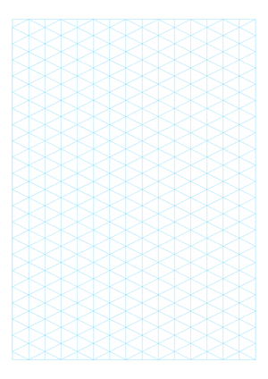 Blue Isometric Graph Paper  - A4