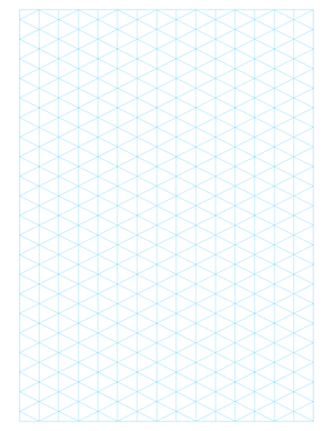 Blue Isometric Graph Paper  - Letter