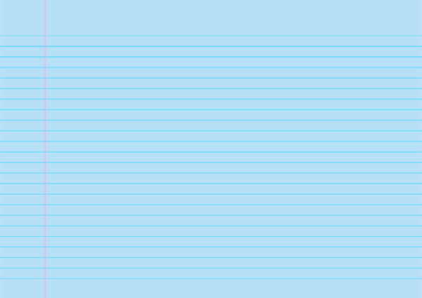 Blue Landscape College Ruled Notebook Paper: A4-sized paper (8.27 x 11.69)