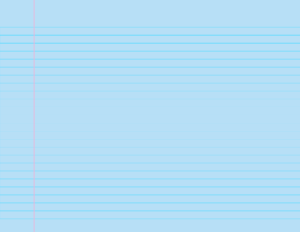 Blue Landscape College Ruled Notebook Paper: Letter-sized paper (8.5 x 11)