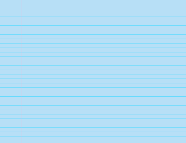 Blue Landscape Narrow Ruled Notebook Paper: Letter-sized paper (8.5 x 11)