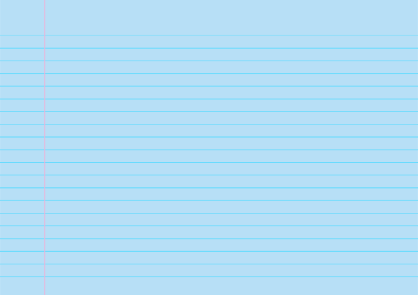 Blue Landscape Wide Ruled Notebook Paper: A4-sized paper (8.27 x 11.69)