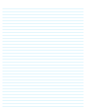Blue Lined Paper College Ruled - Letter