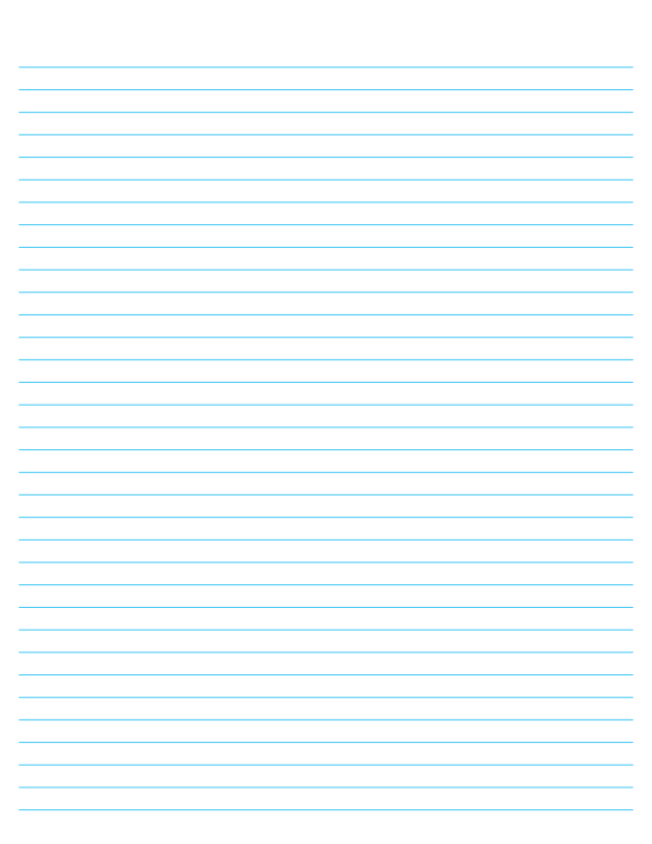 Printable Blue Lined Paper College Ruled for Letter Paper