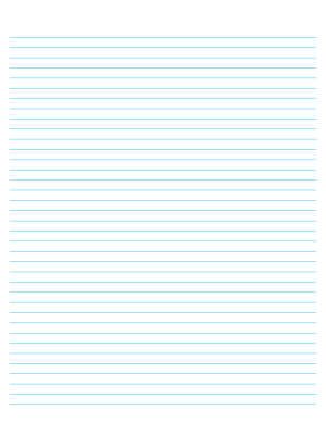 Blue Lined Paper Narrow Ruled - Letter