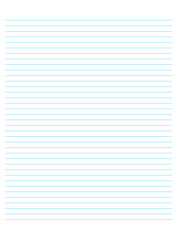 Blue Lined Paper Narrow Ruled: Letter-sized paper (8.5 x 11)