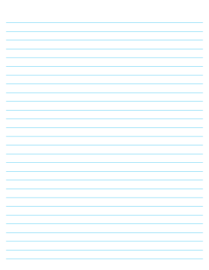 Blue Lined Paper Wide Ruled - Letter