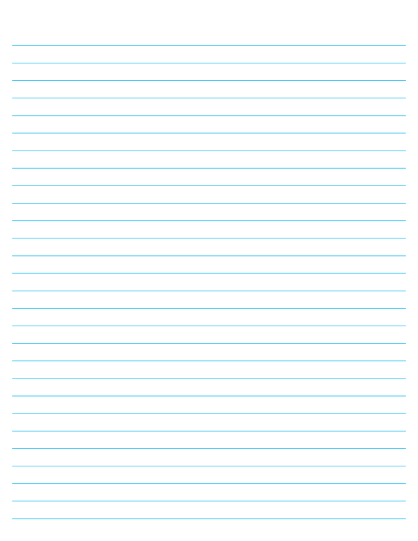 Blue Lined Paper Wide Ruled: Letter-sized paper (8.5 x 11)