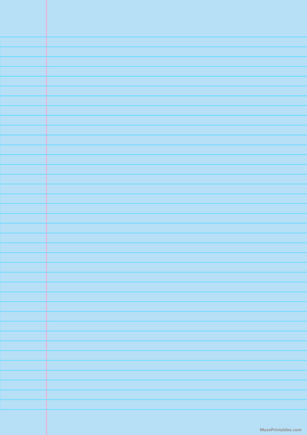 printable blue narrow ruled notebook paper for a4 paper