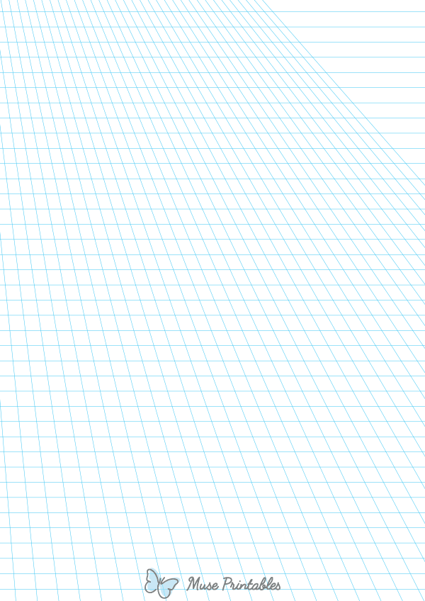 Blue Off-Page Left Perspective Paper : A4-sized paper (8.27 x 11.69)