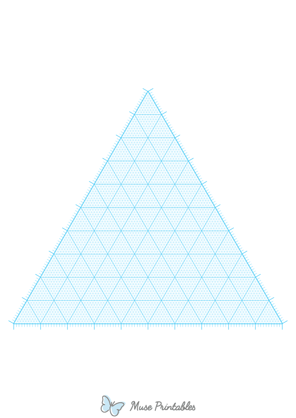 Blue Ternary Graph Paper : A4-sized paper (8.27 x 11.69)