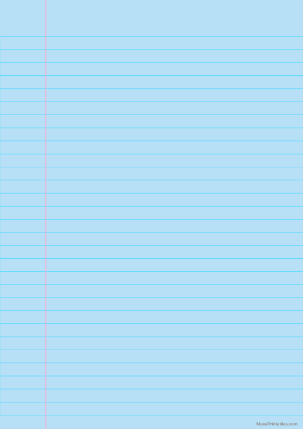Blue Wide Ruled Notebook Paper: A4-sized paper (8.27 x 11.69)