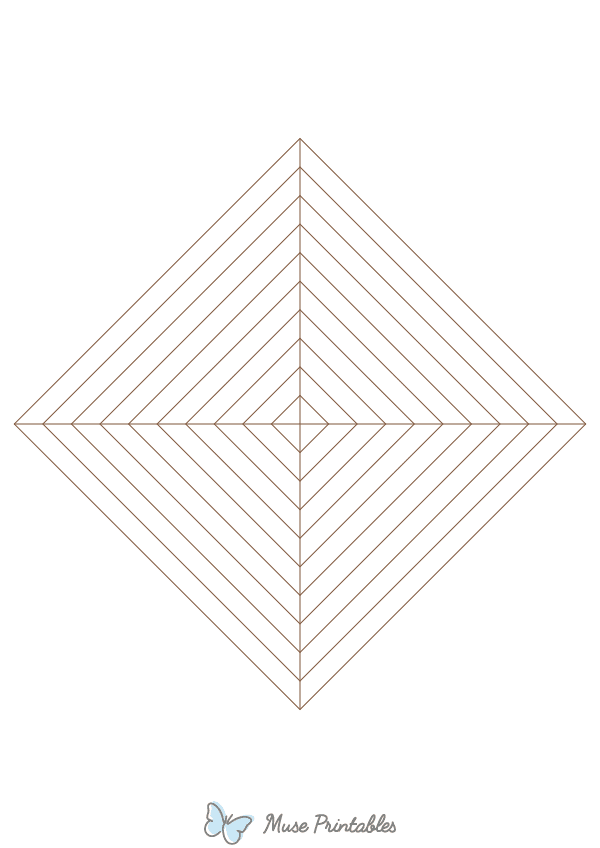Brown Concentric Square Graph Paper : A4-sized paper (8.27 x 11.69)