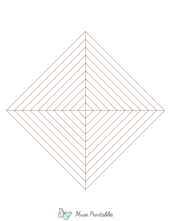 Brown Concentric Square Graph Paper : Letter-sized paper (8.5 x 11)