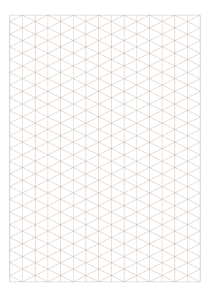 Brown Isometric Graph Paper  - A4
