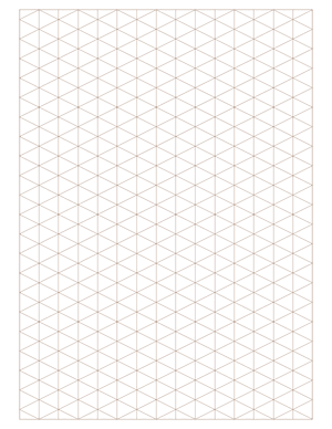 Brown Isometric Graph Paper  - Letter