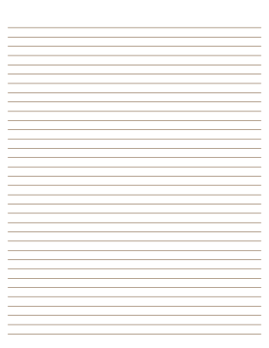 Brown Lined Paper College Ruled - Letter
