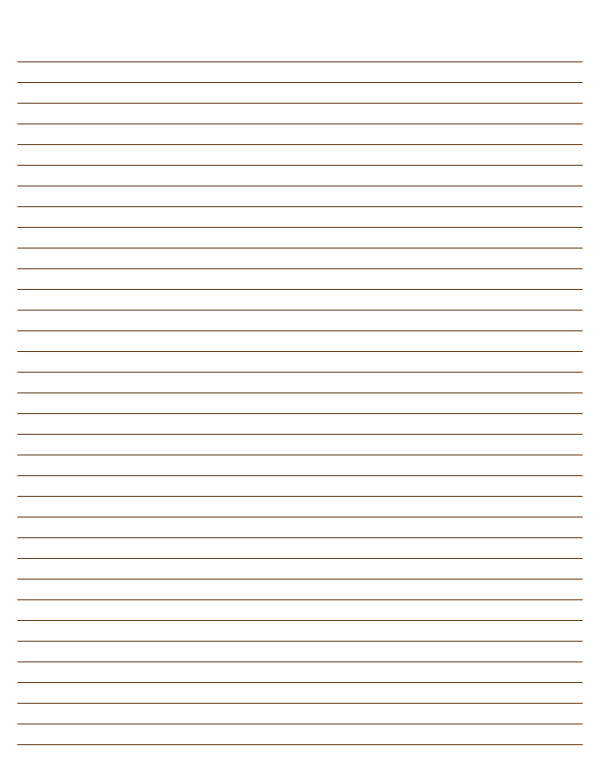 Brown Lined Paper College Ruled: Letter-sized paper (8.5 x 11)
