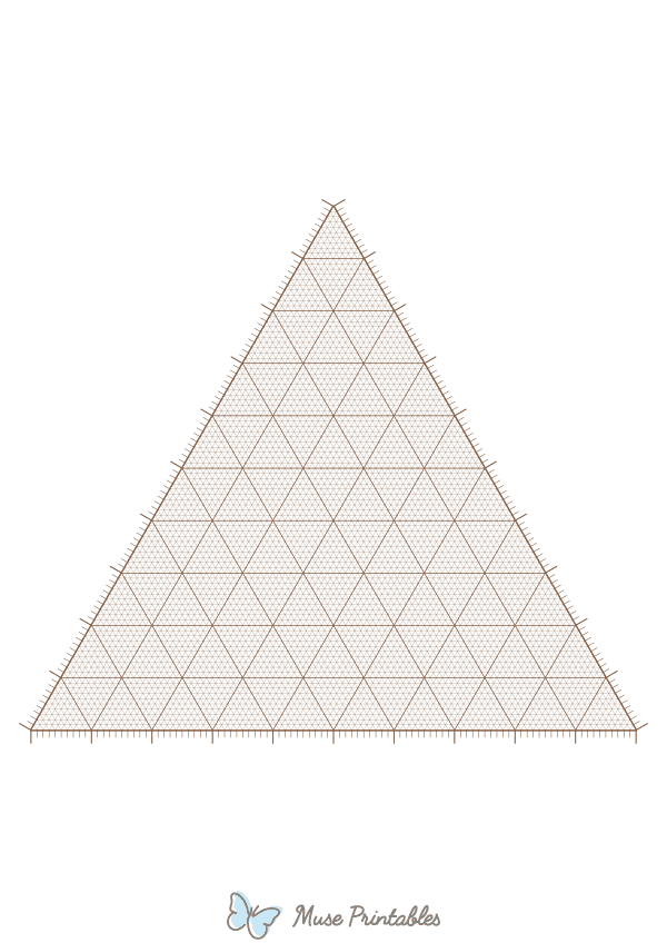 Brown Ternary Graph Paper : A4-sized paper (8.27 x 11.69)