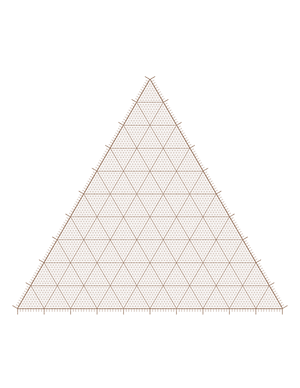 Brown Ternary Graph Paper  - Letter