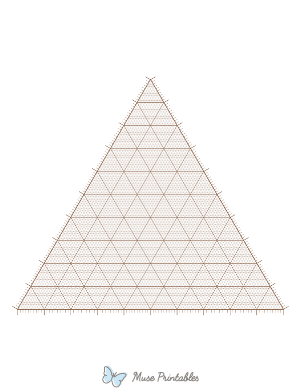 Brown Ternary Graph Paper : Letter-sized paper (8.5 x 11)