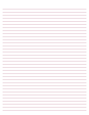 Burgundy Lined Paper College Ruled - Letter