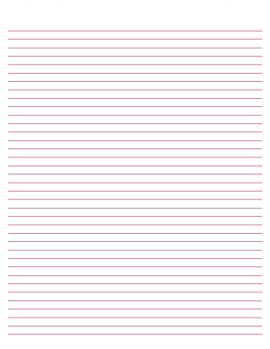 Burgundy Lined Paper Narrow Ruled - Letter